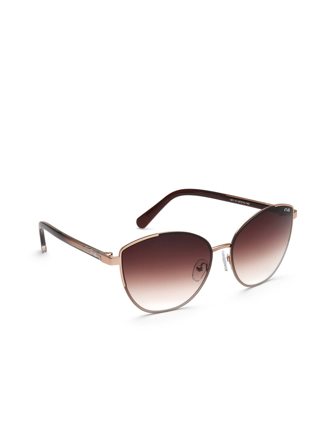 

IRUS by IDEE Women Cateye Sunglasses With UV Protected Lens-IRS1071C1SG, Brown