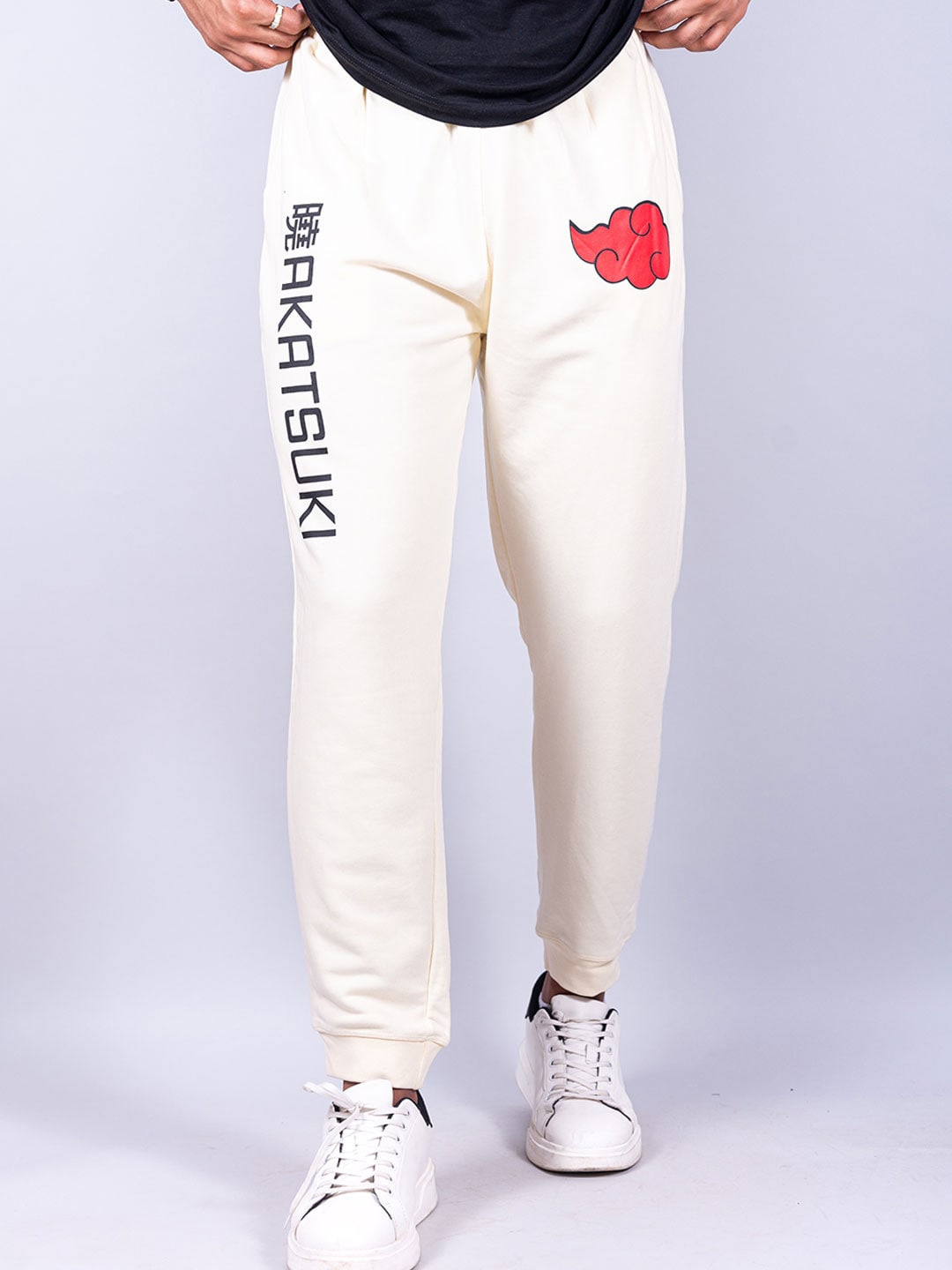 

Tistabene Men Printed Cotton Joggers, Cream