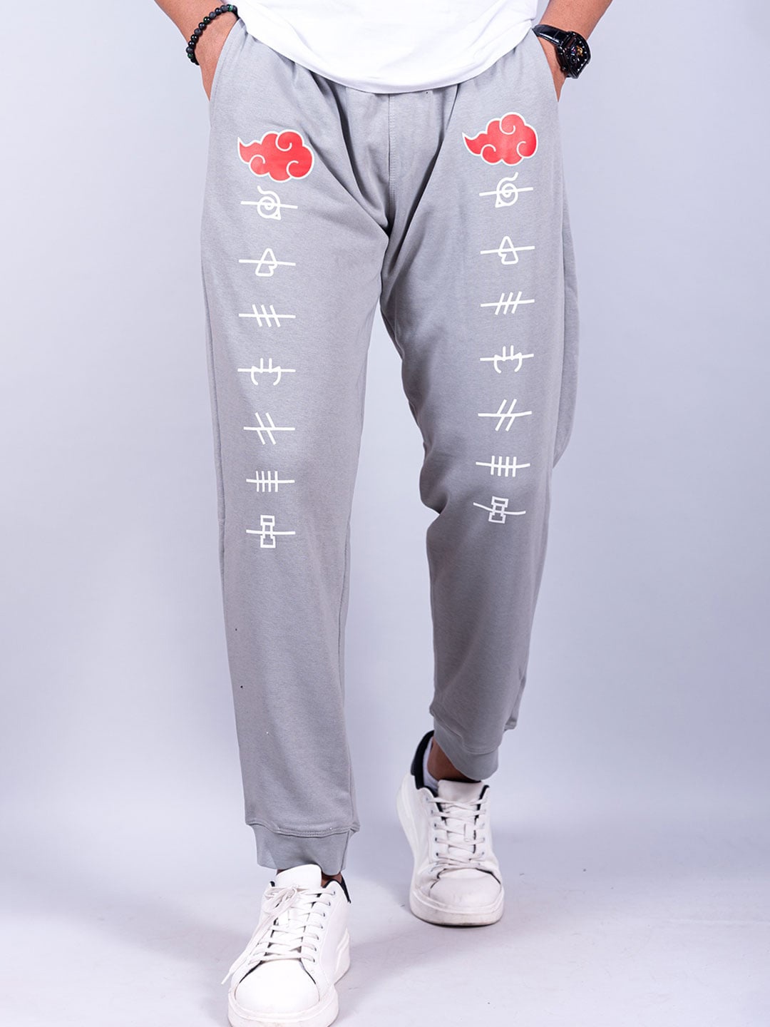 

Tistabene Men Printed Cotton Joggers, Grey