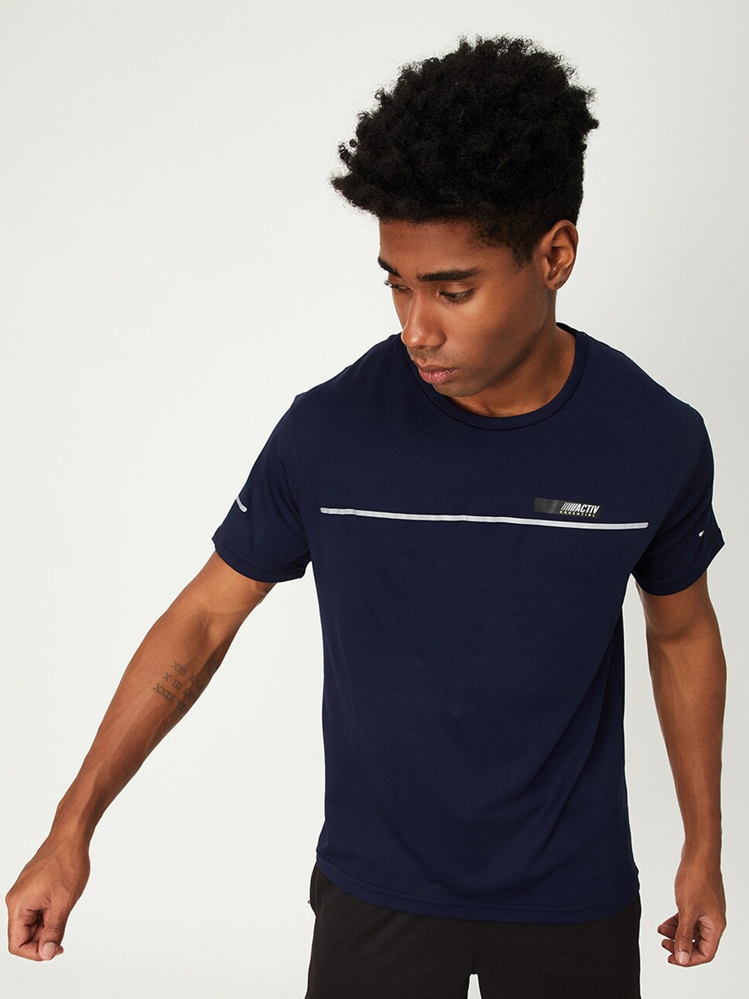 

max Round Neck T-shirt, Navy blue