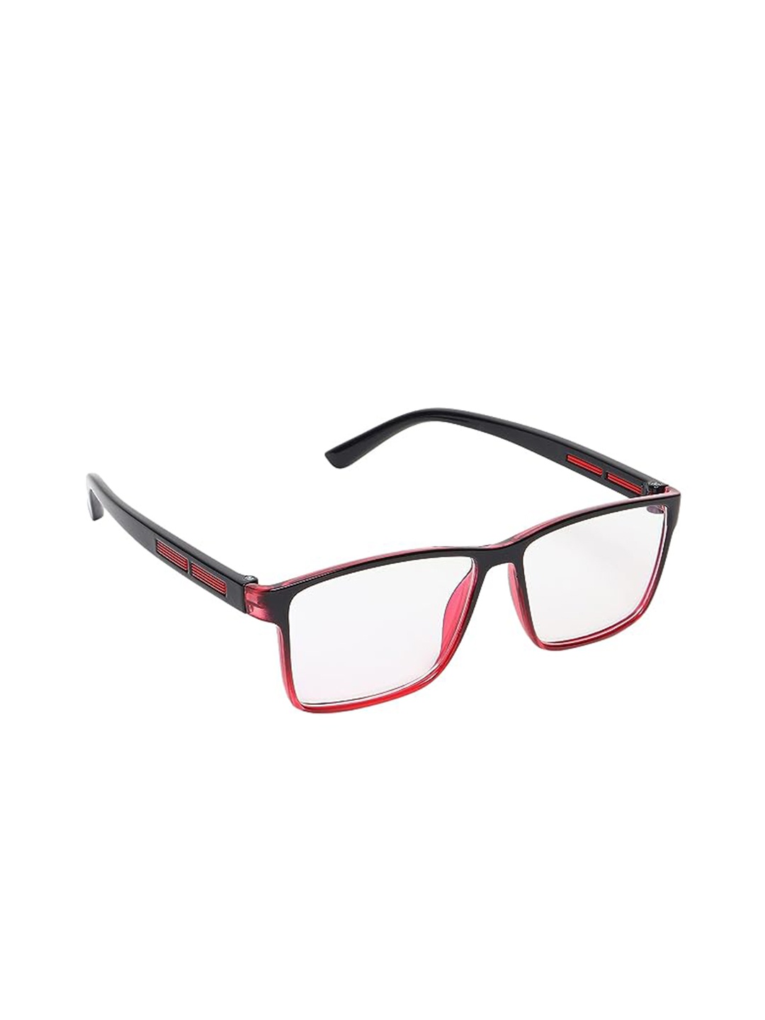 

OPTIFY Unisex Full Rim Rectangle Frames, Transparent