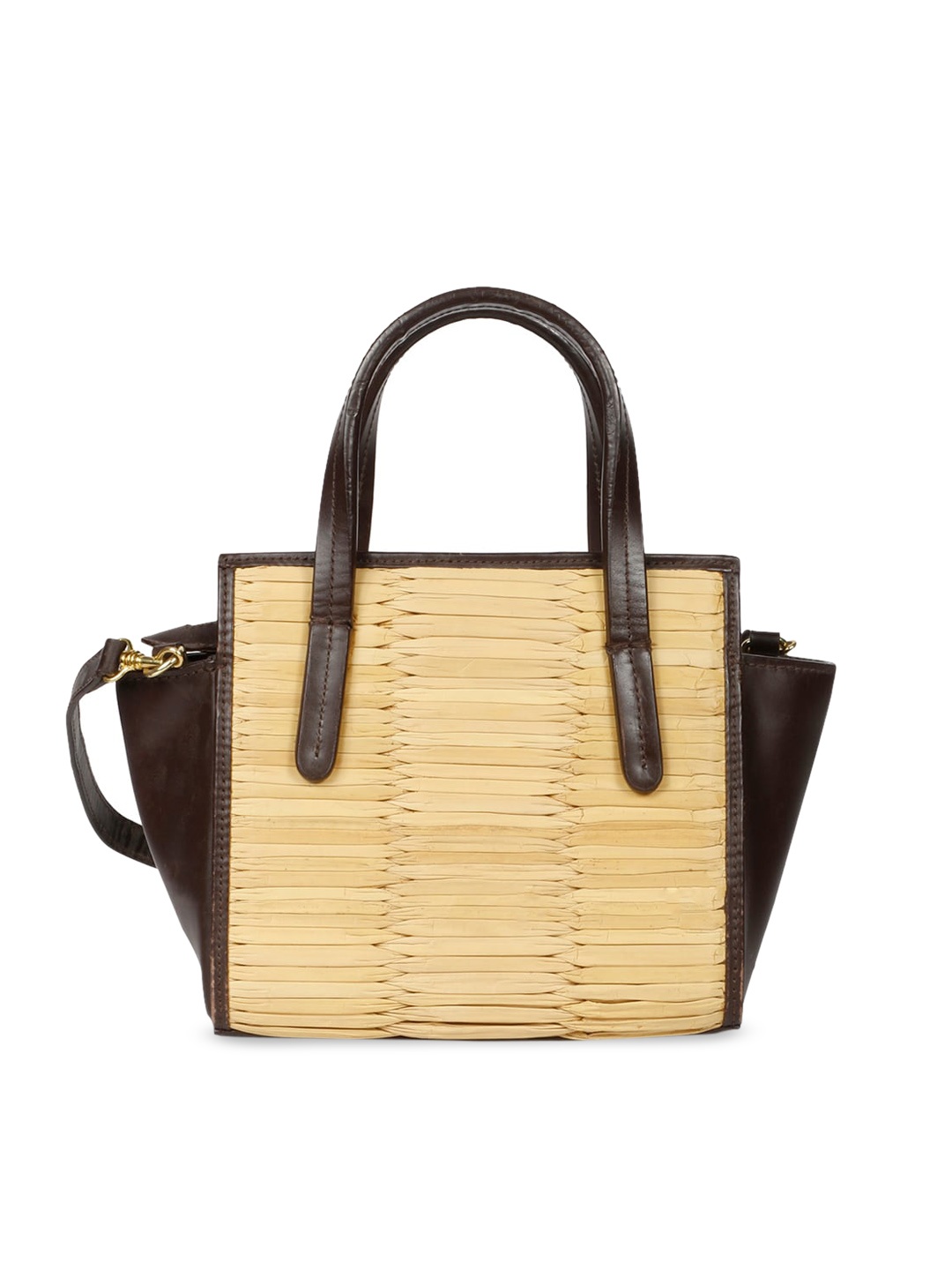 

Saint G Textured Oversized Structured Handheld Bag, Beige