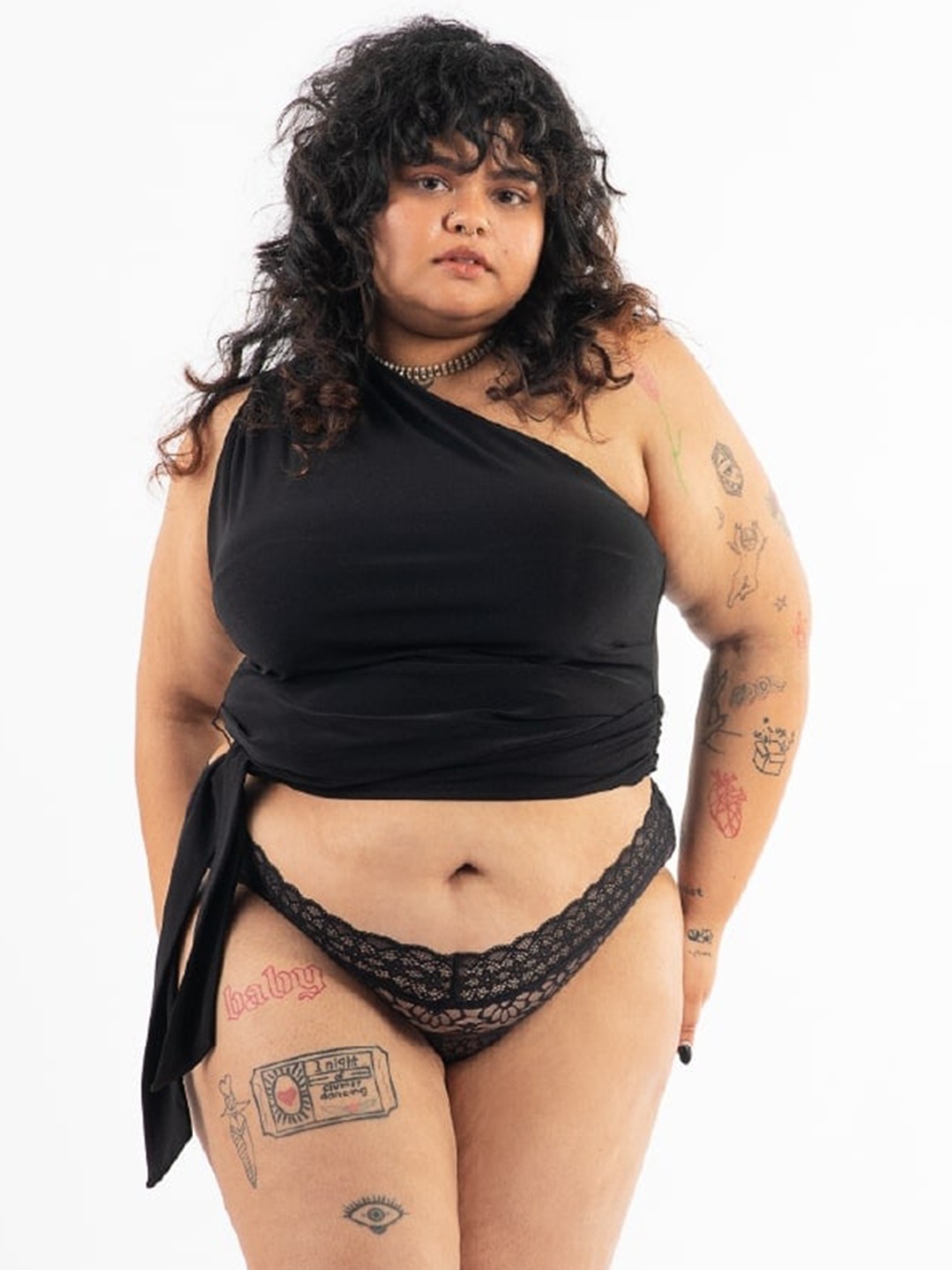 

Big Little Lemons Self-Design Basic Briefs, Black