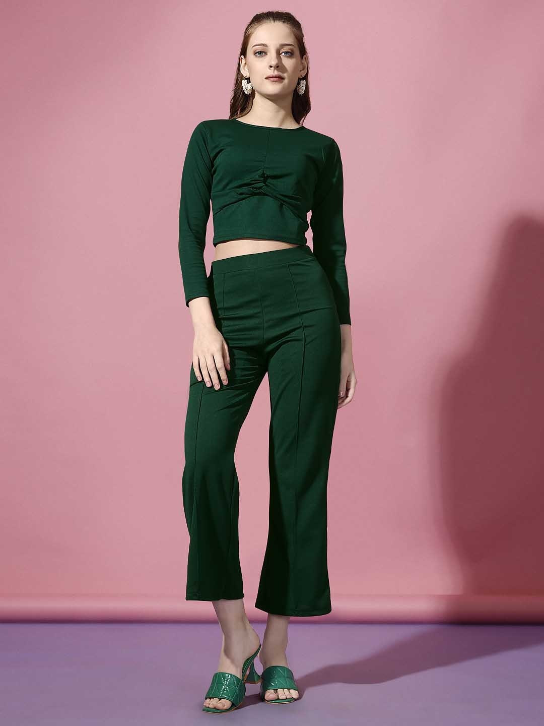 

WESTHOOD Crop Top With Trousers, Green