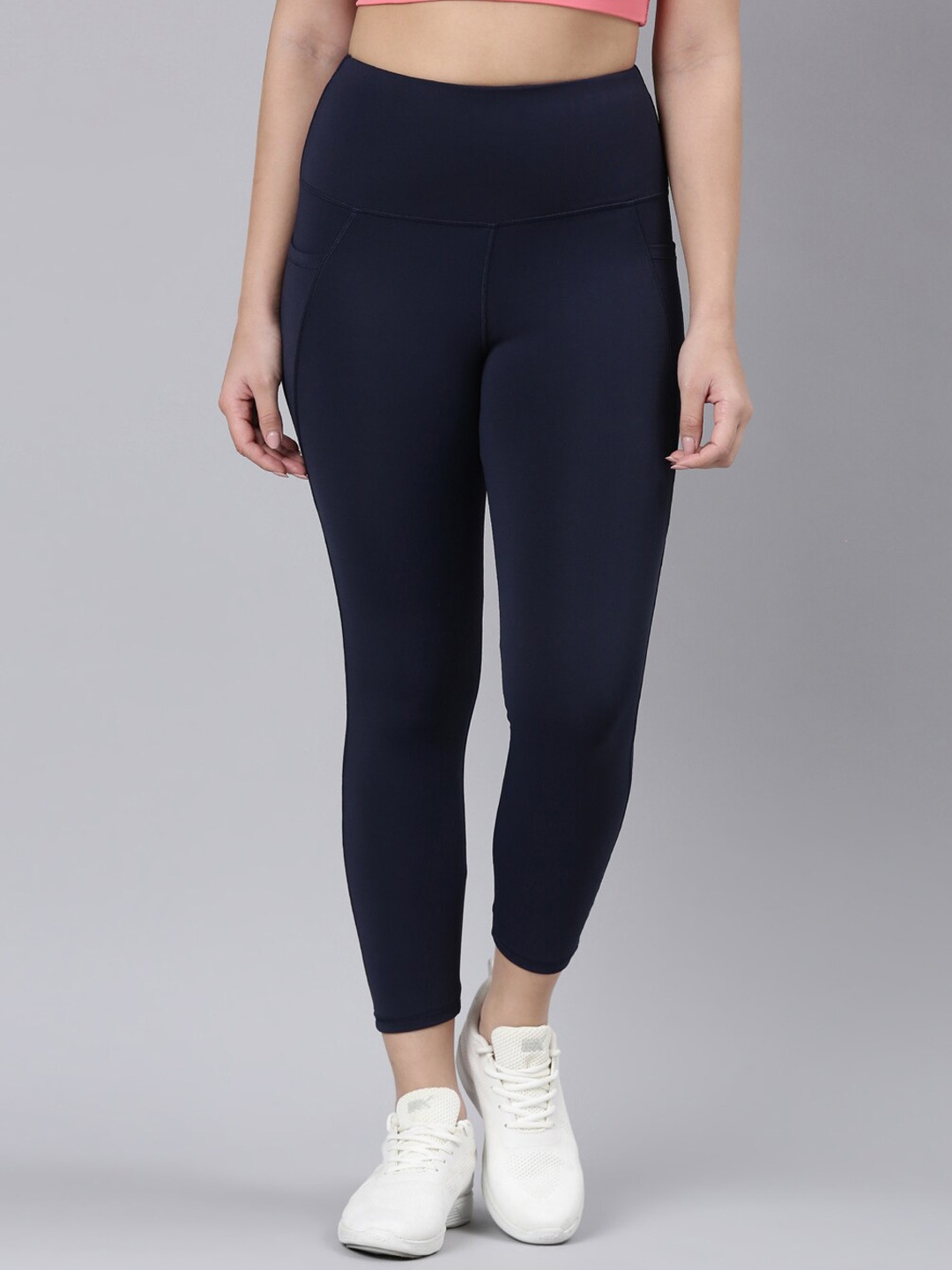 

Enamor Anti-Microbial Dry-Fit High-Waist Tights, Navy blue