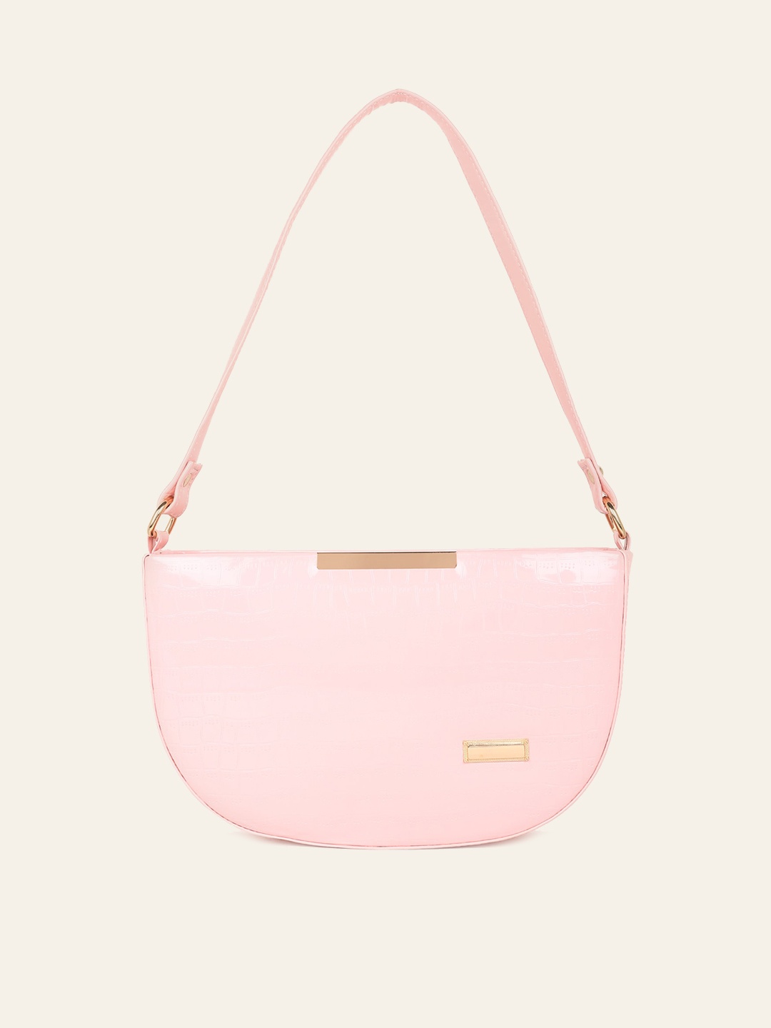 

DressBerry Pink Half Moon Shoulder Bag