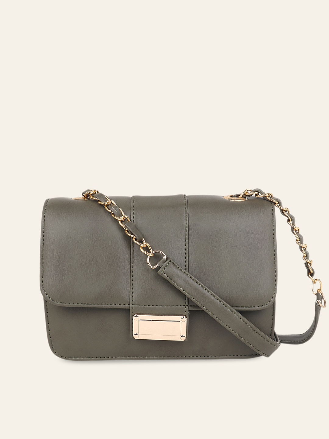 

DressBerry Structured Sling Bag, Green