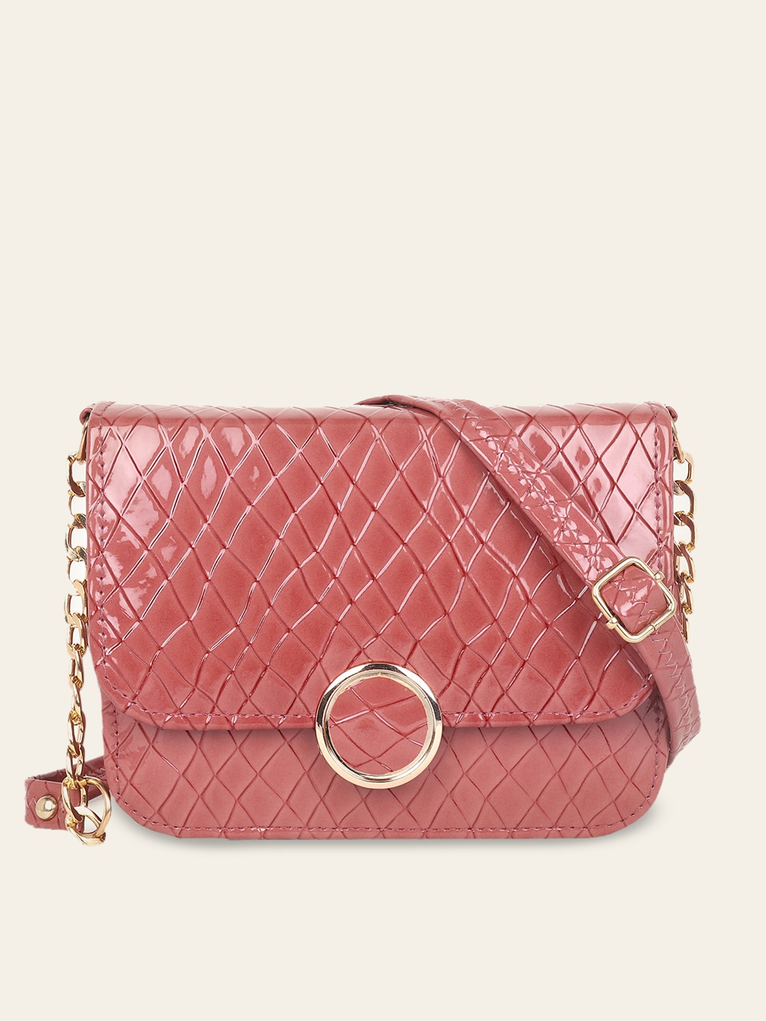

DressBerry Brown Textured Structured Sling Bag