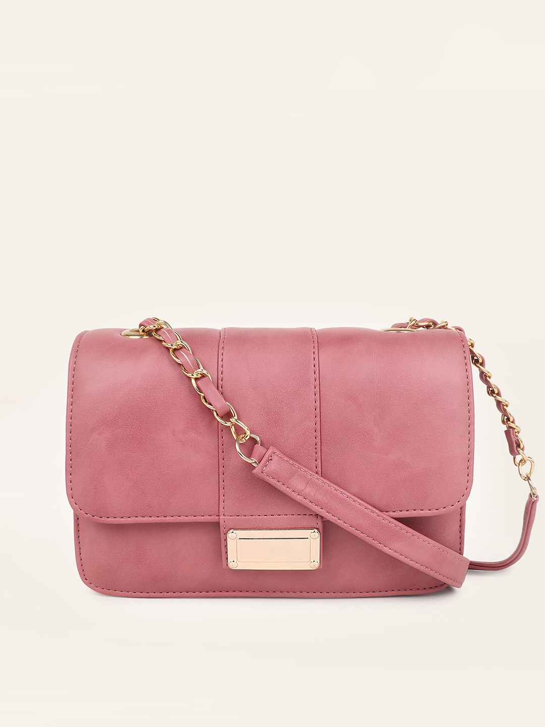 

DressBerry Structured Sling Bag, Pink