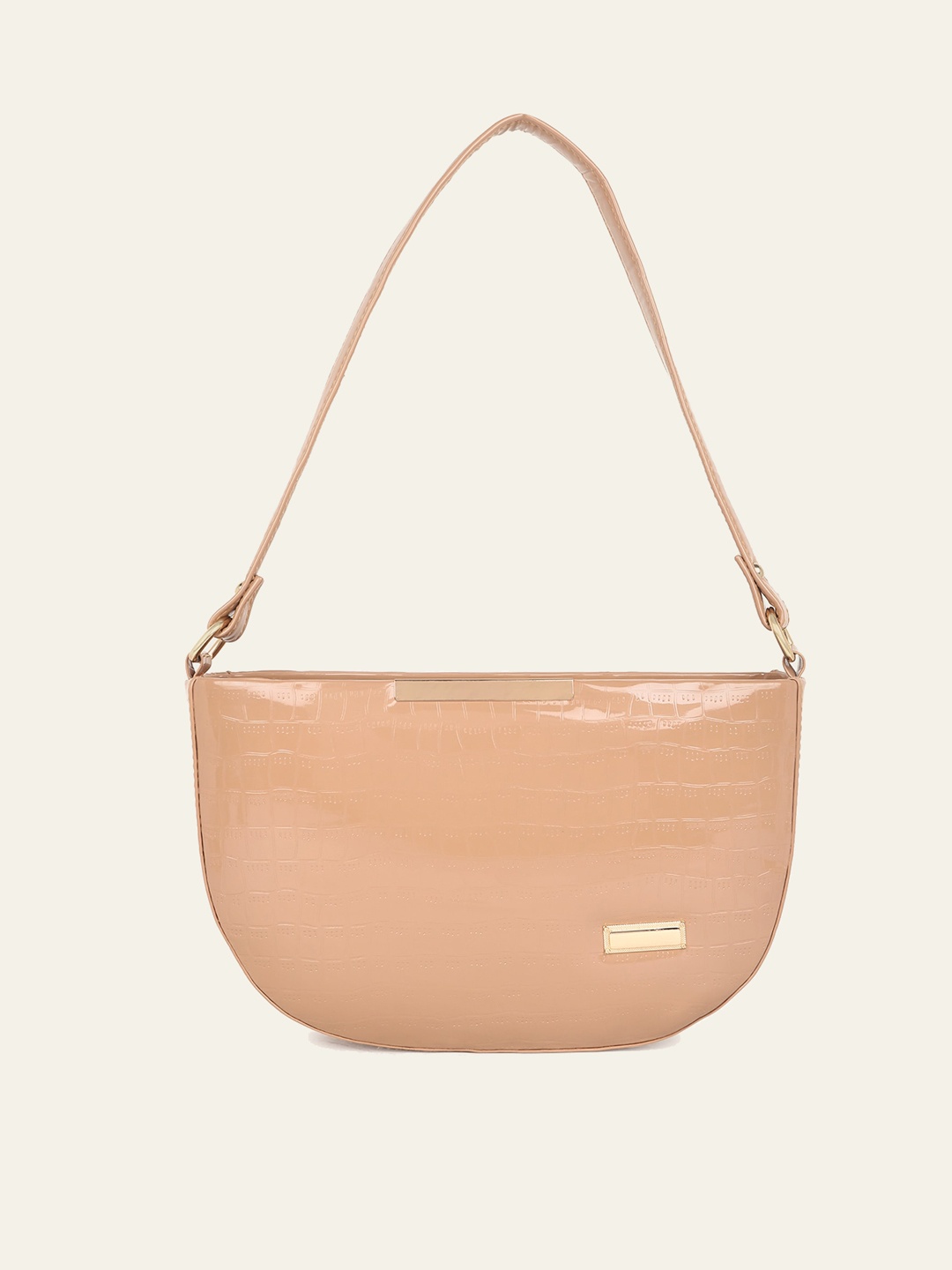 

DressBerry Beige Textured Shoulder Bag