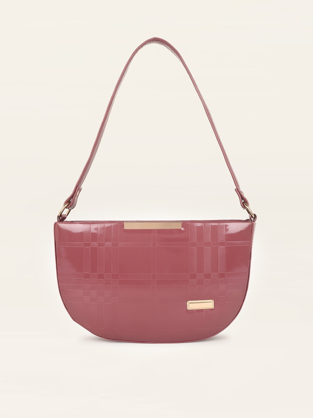 

DressBerry Brown Structured Shoulder Bag