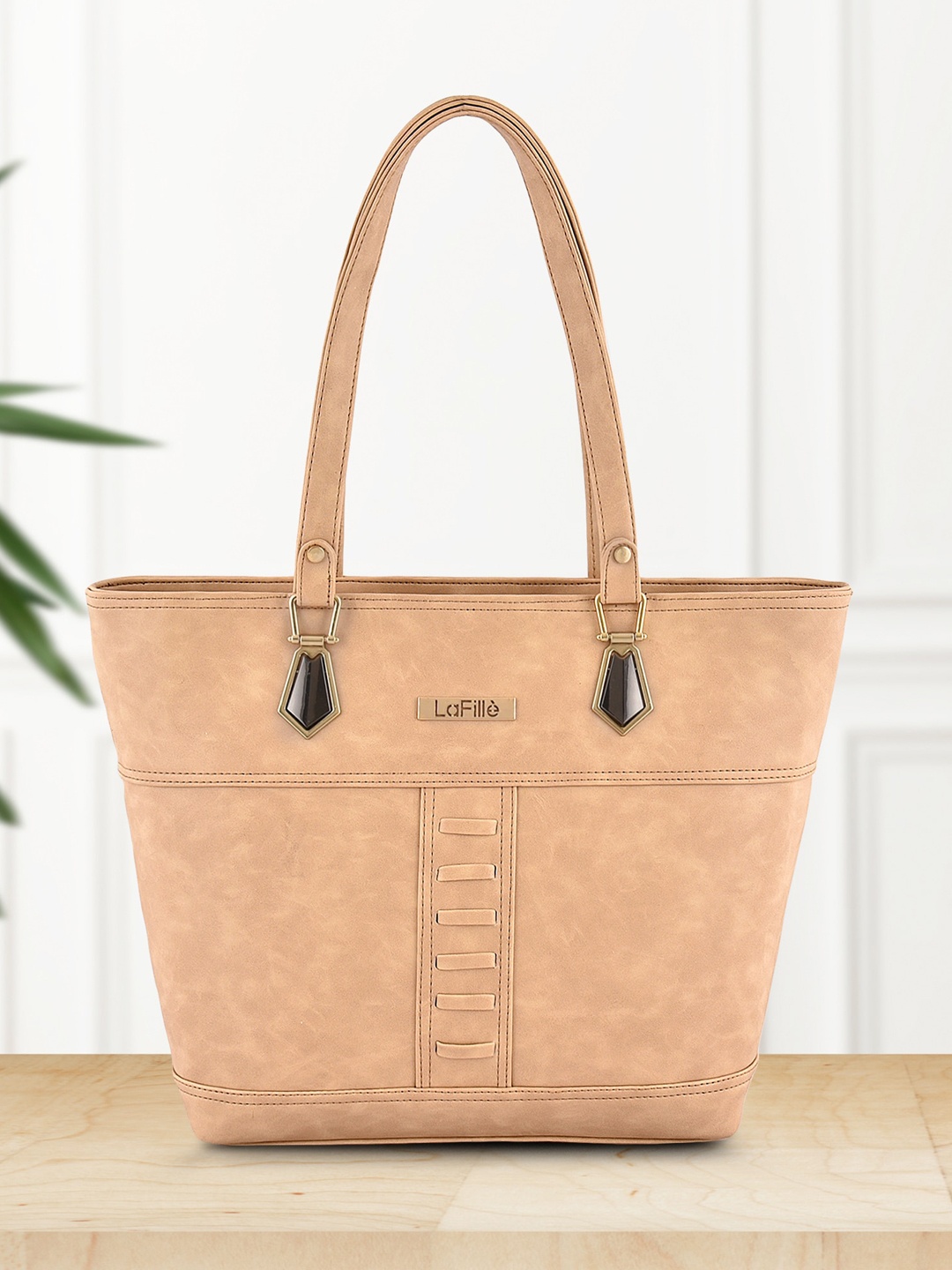 

LaFille Structured Shoulder Bag, Cream