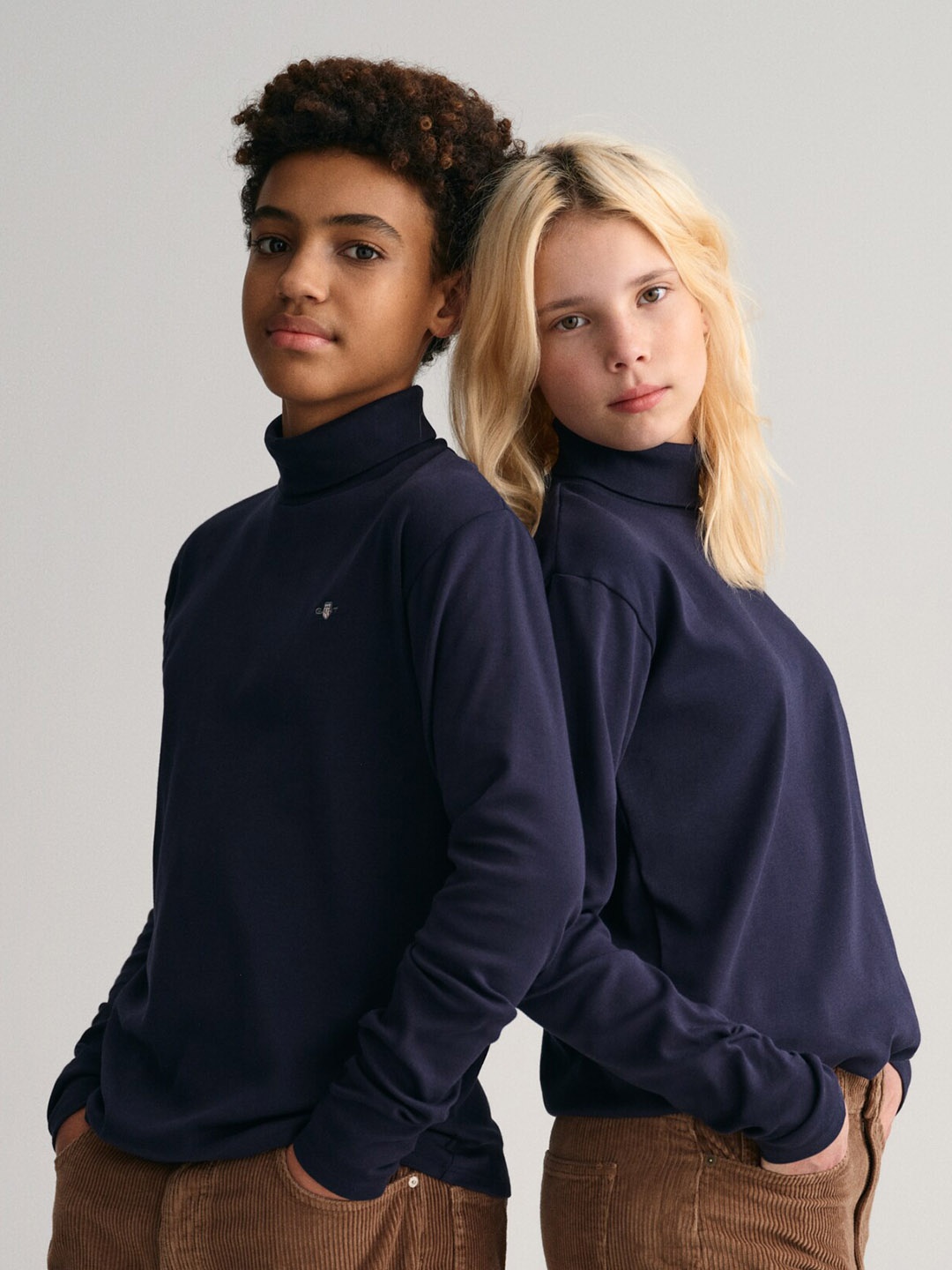 

GANT Kids Turtle Neck Regular Fit T-shirt, Navy blue