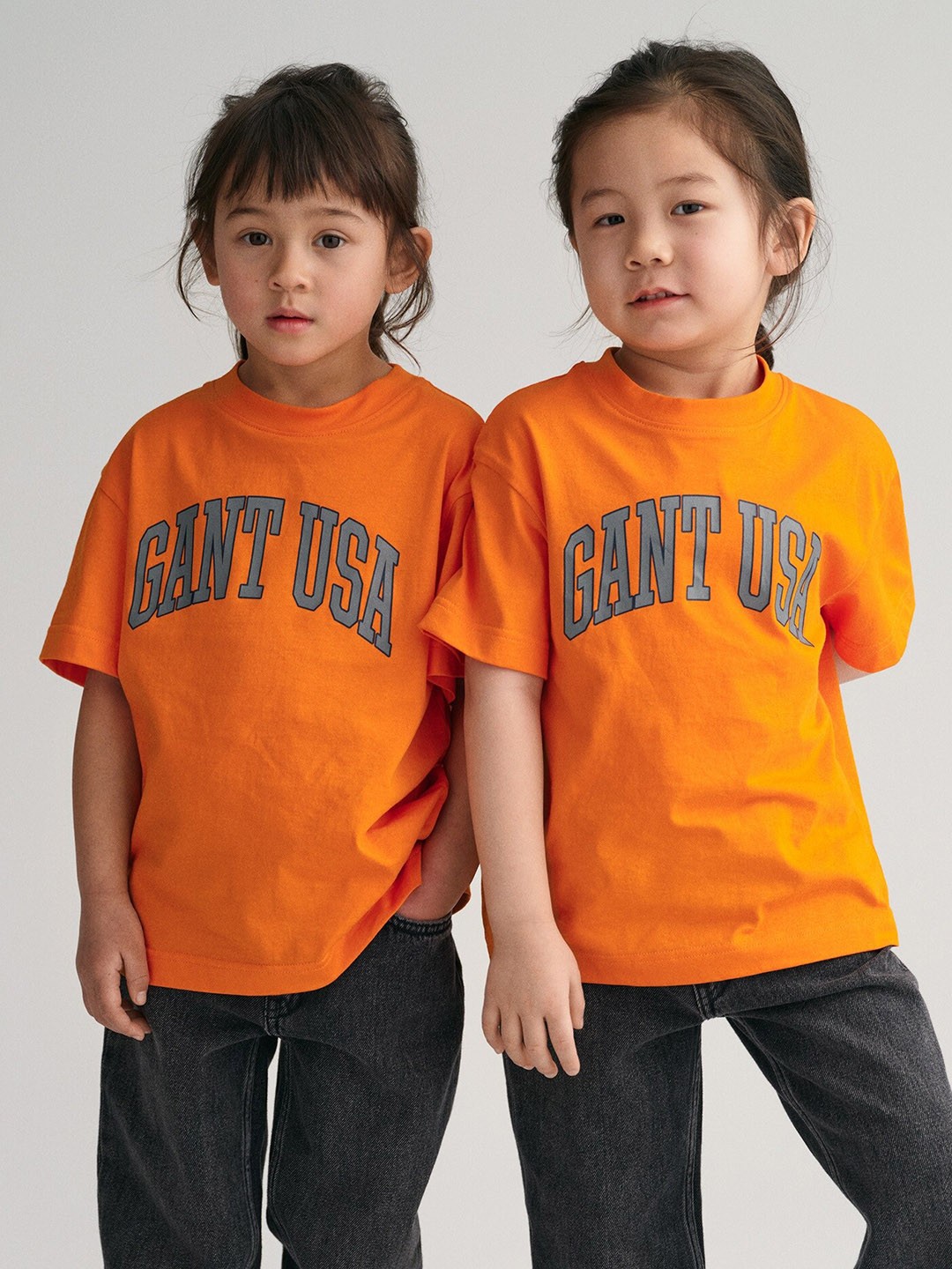 

GANT Kids Typography Printed Relaxed Fit Cotton T-shirt, Orange