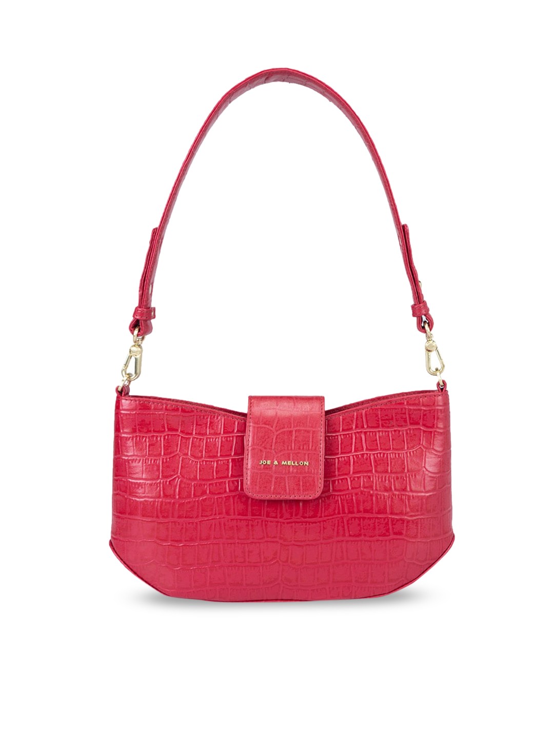 

Joe & Mellon Textured Leather Structured Shoulder Bag, Pink