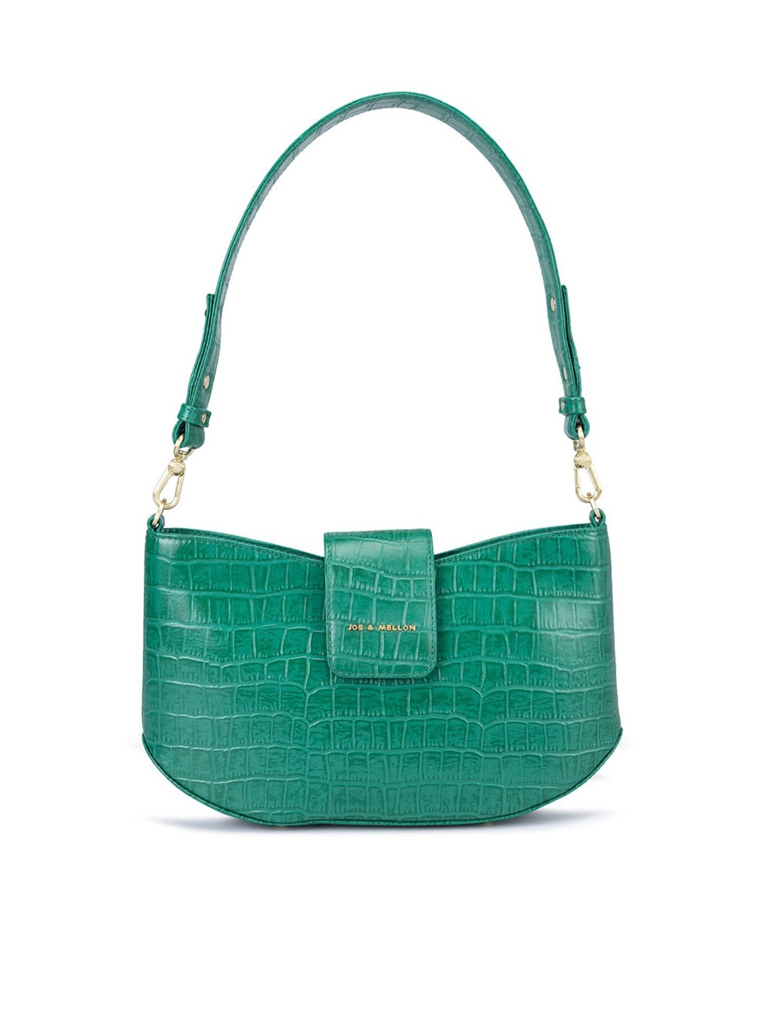 

Joe & Mellon Animal Textured Leather Structured Shoulder Bag, Green