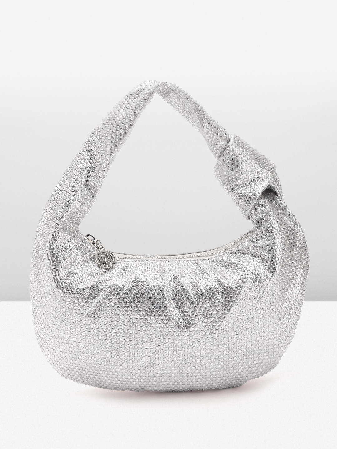 

Lino Perros Embellished Structured Handheld Bag, Silver