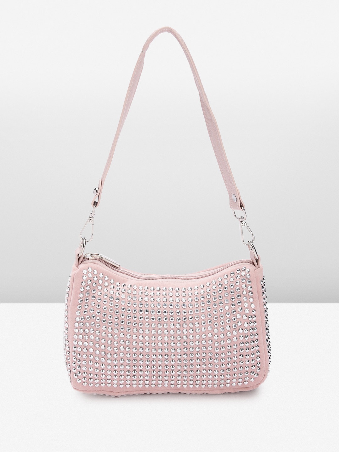 

Lino Perros Embellished Structured Shoulder Bag, Pink