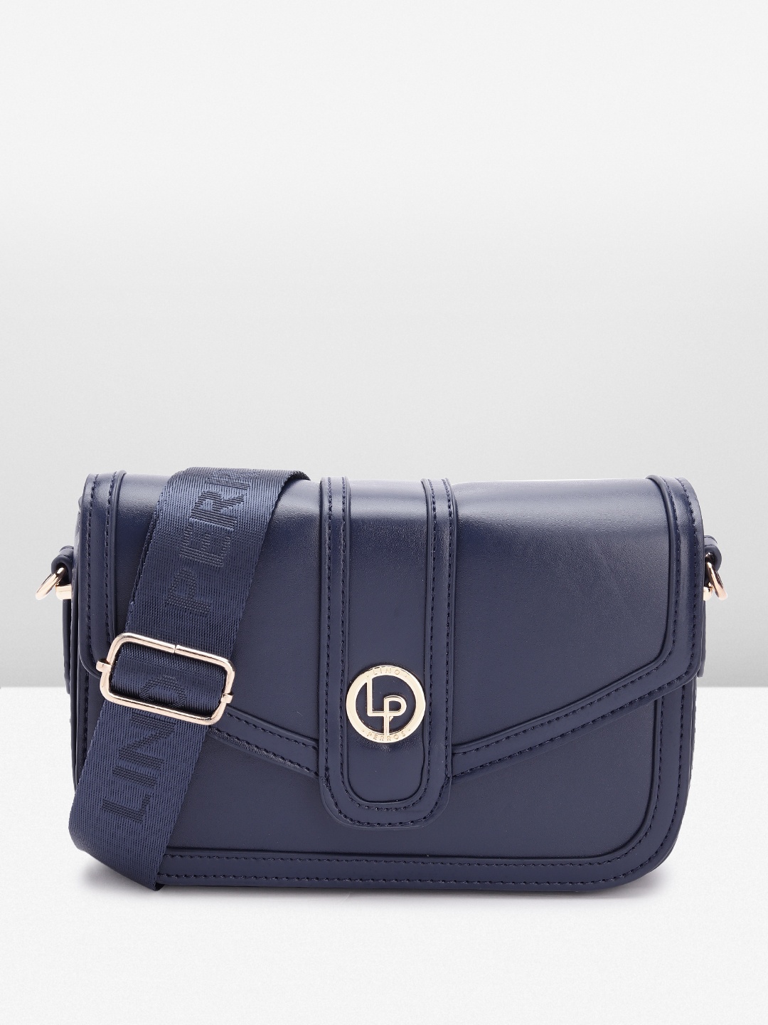 

Lino Perros Women Structured Sling Bag, Navy blue