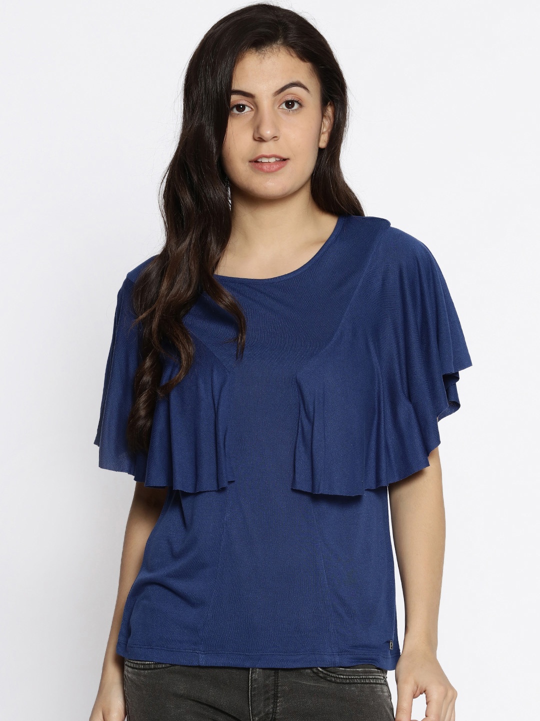 

Pepe Jeans Women Blue Solid Top