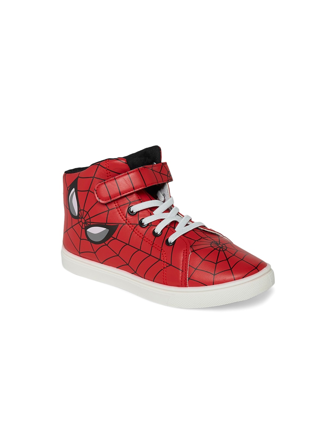 

Pantaloons Junior Boys Spider-Man Printed Mid-Top Sneakers, Red