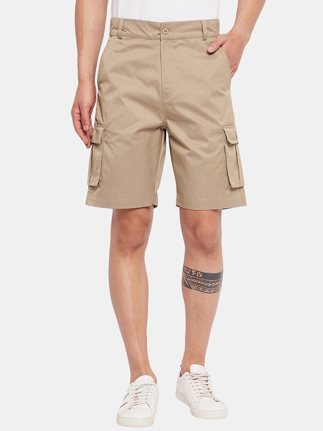

CHILL WINSTON Men Khaki Outdoor Cargo Shorts