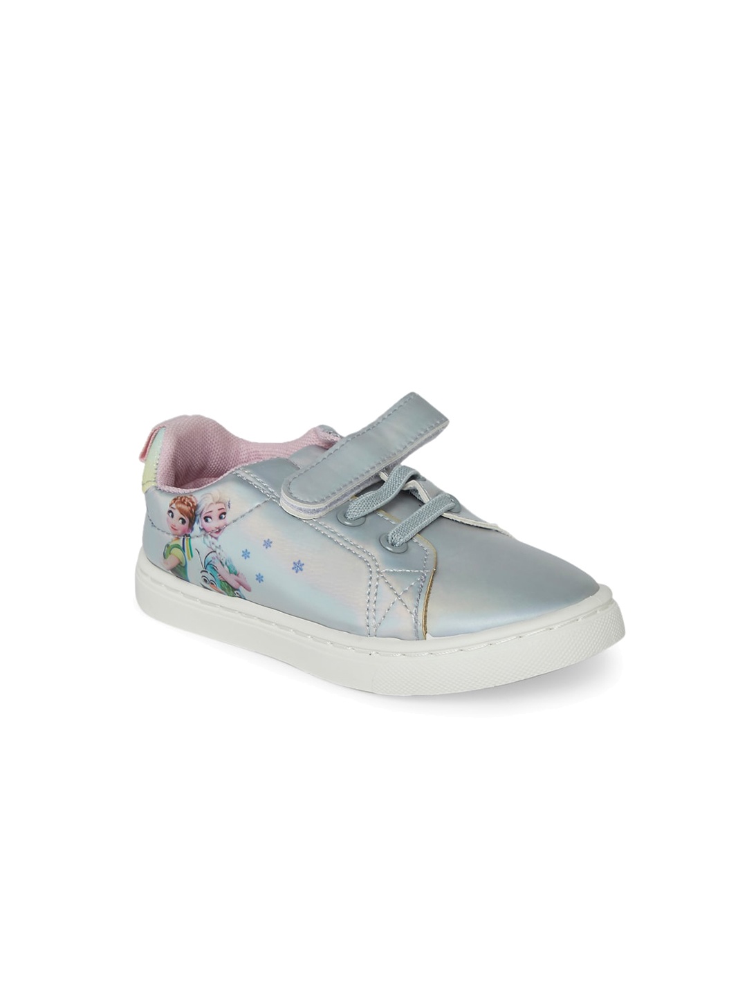 

Pantaloons Junior Girls Frozen Printed Velcro Sneakers, Silver