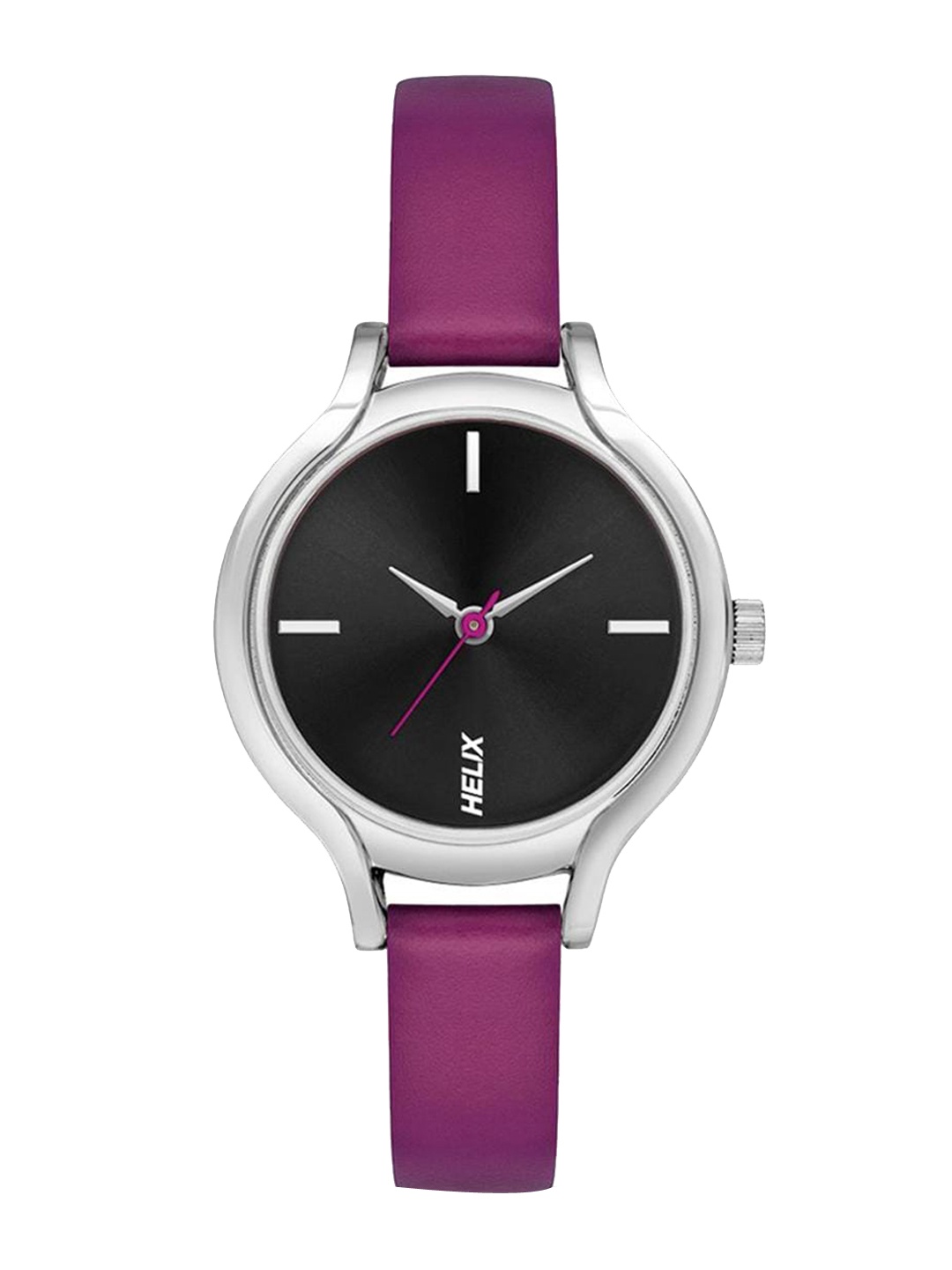 

Helix Women Leather Straps Analogue Watch TW027HL19, Black