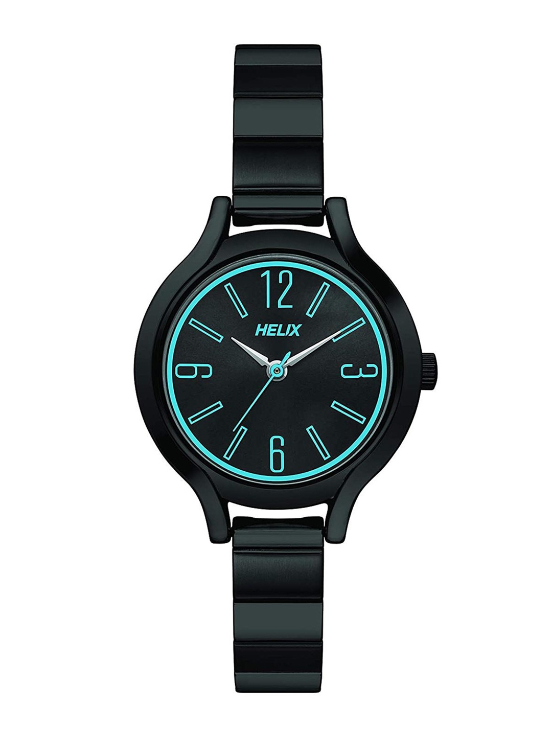

Helix Stainless Steel Bracelet Style Straps Analogue Watch, Black