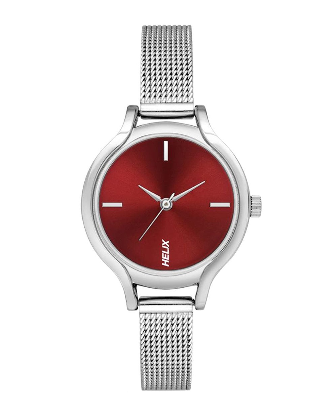 

Helix Women Stainless Steel Bracelet Style Straps Analogue Watch TW027HL21, Red