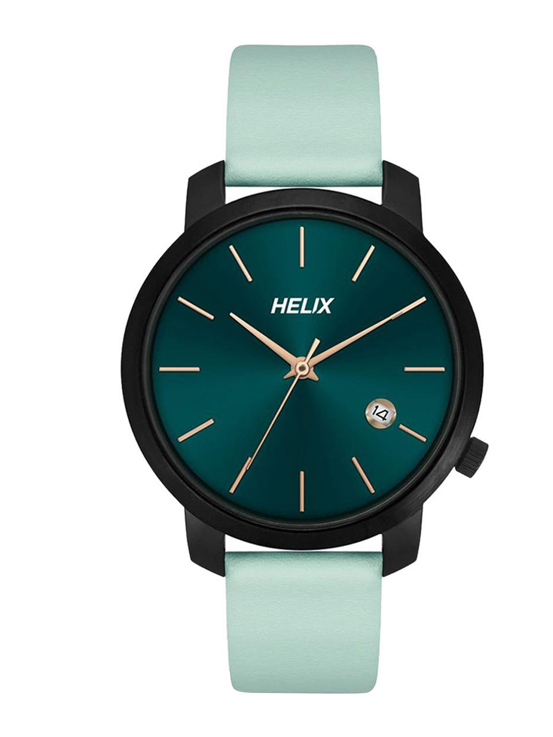 

Helix Women Leather Straps Analogue Watch TW032HL37, Green