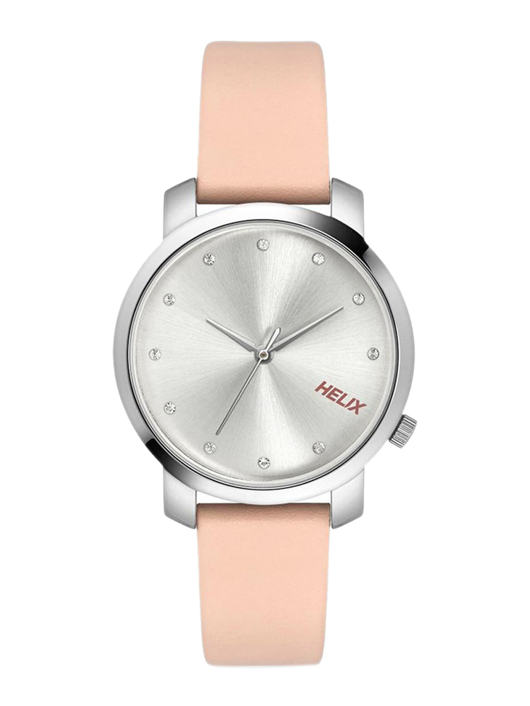 

Helix Women Leather Straps Analogue Watch TW032HL32, Silver