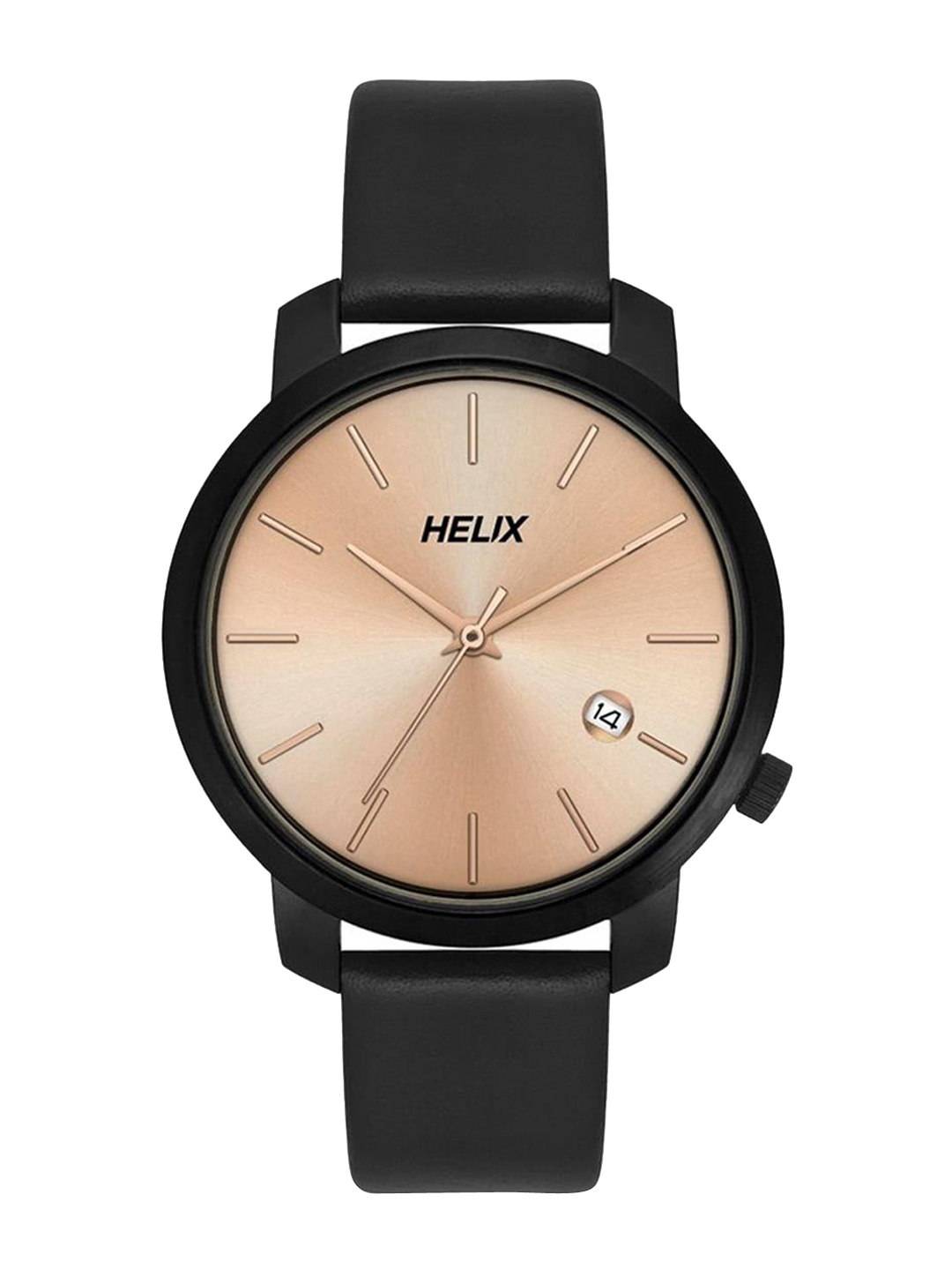 

Helix Women Leather Wrap Around Straps Analogue Watch TW032HL36, Rose gold