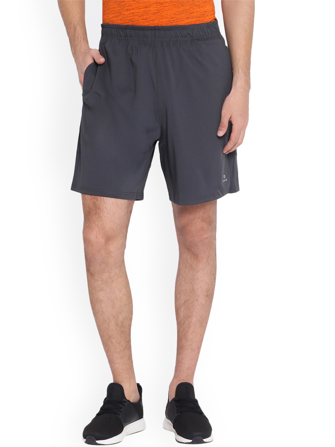 

Spolei Men Mid-Rise Sports Shorts, Grey