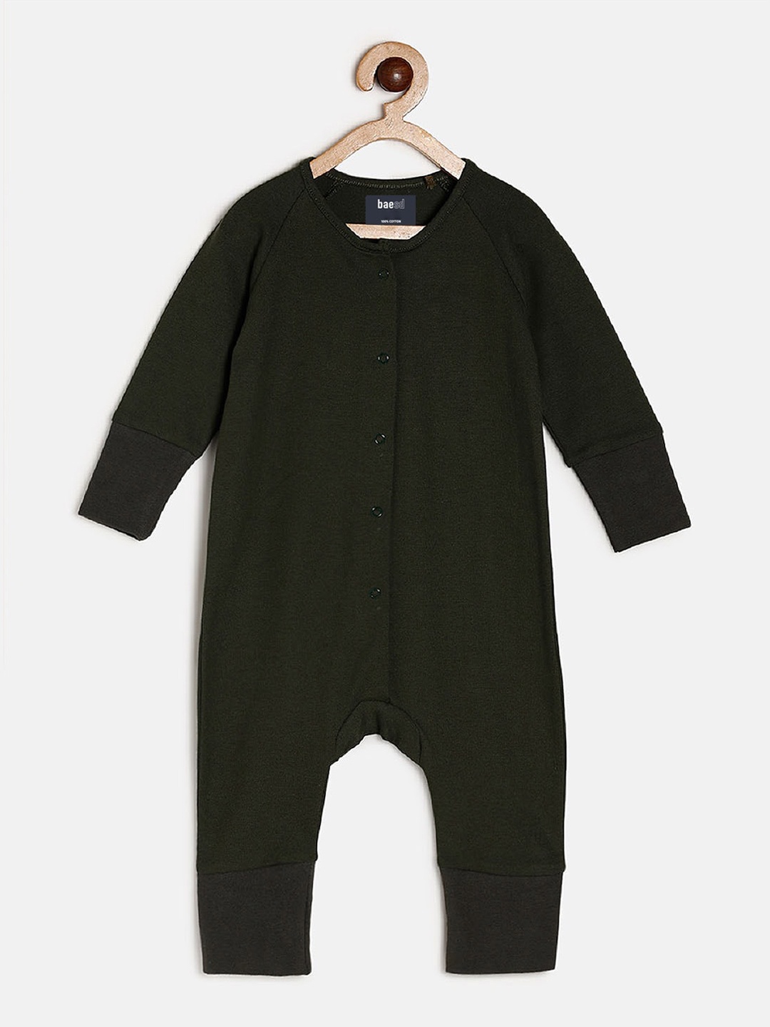 

BAESD Infants Round Neck Rompers, Olive