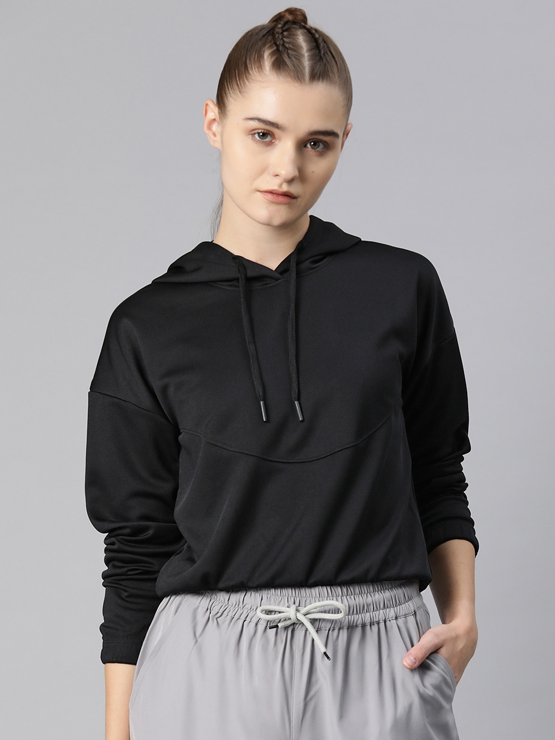 

Alcis SwiftStride Crop Hooded Sweatshirt, Black