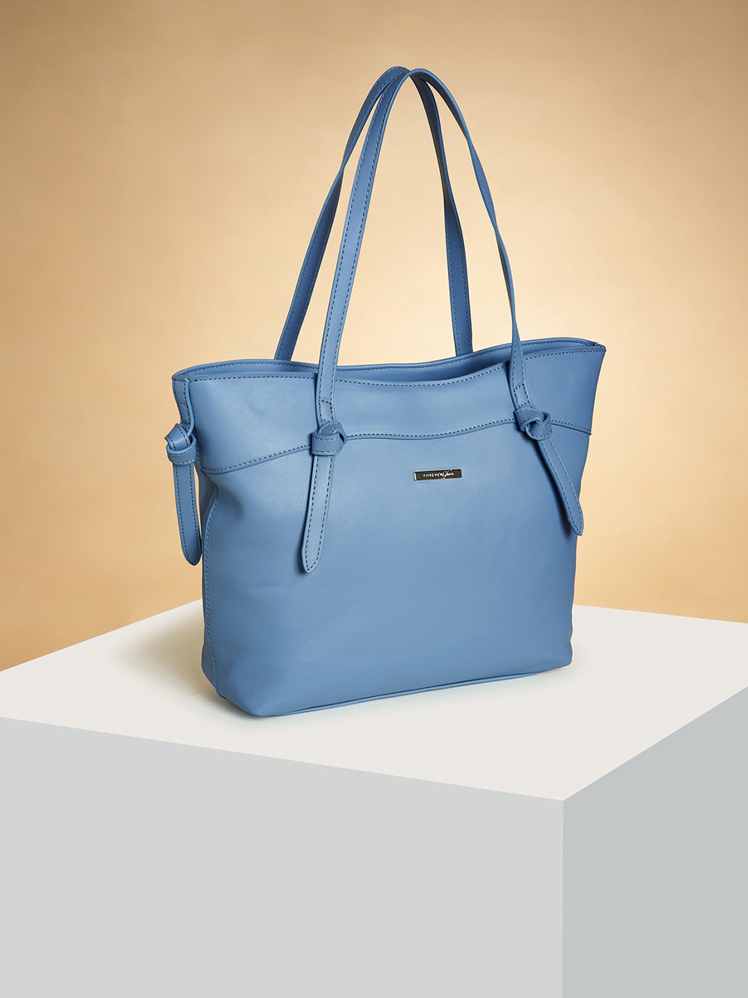 Forever Glam by Pantaloons Structured Shoulder Bag, Blue