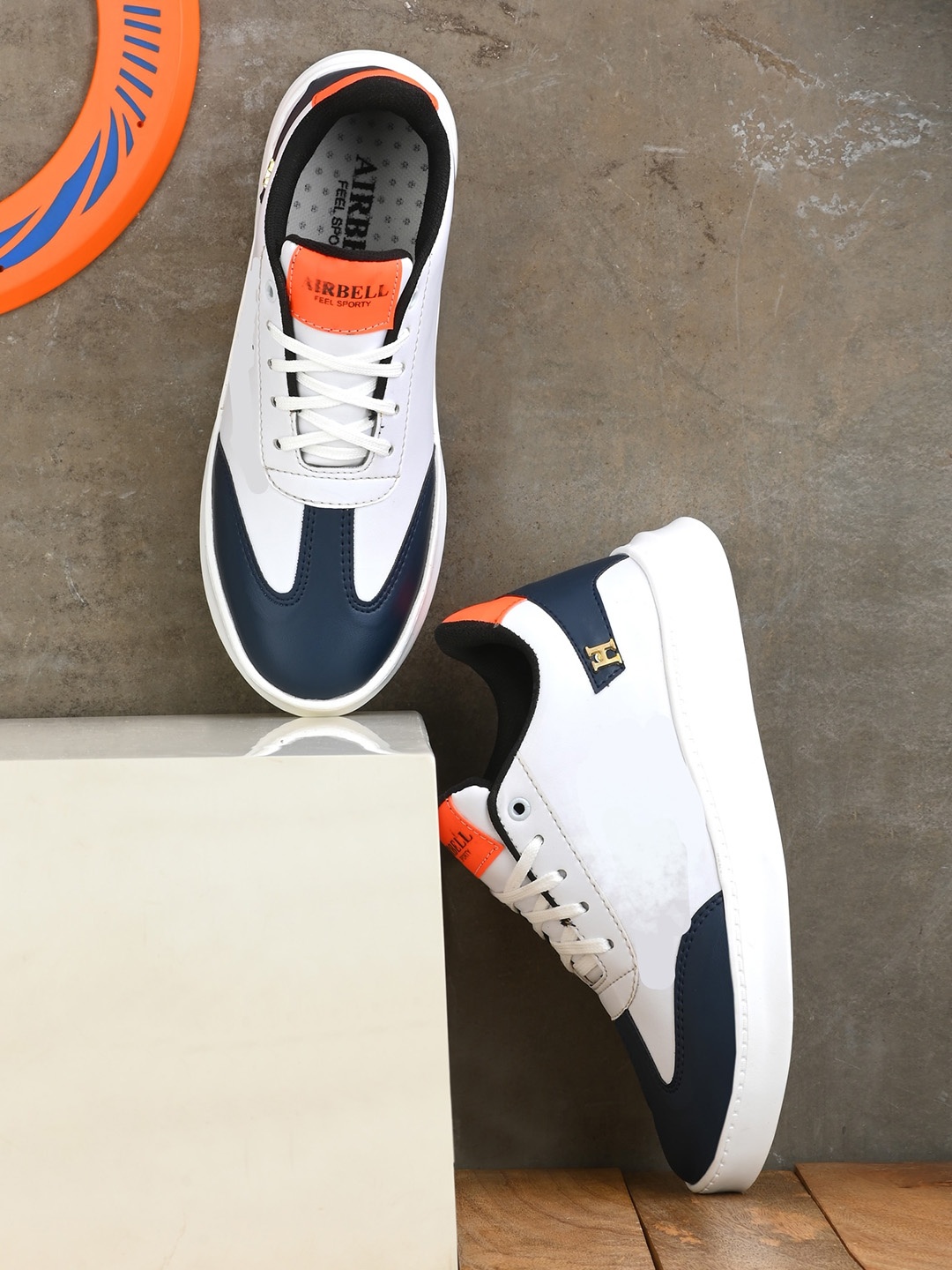 

AIRBELL Men Colourblocked Lace Ups Sneakers, Navy blue