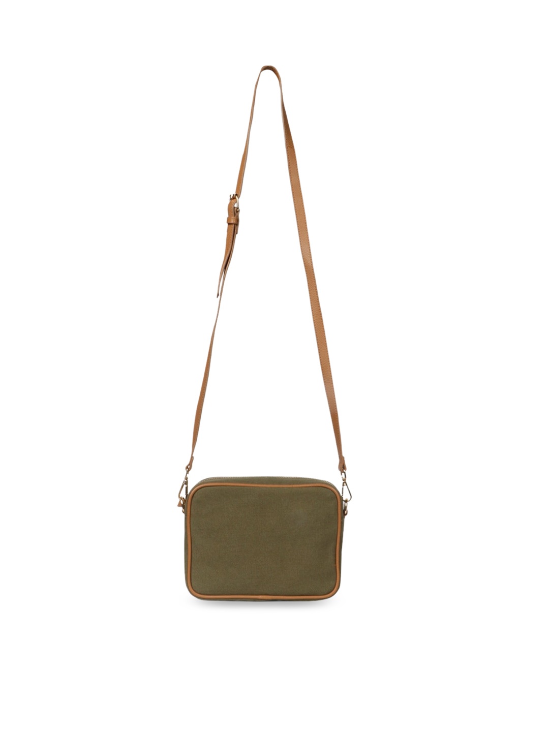 

Saint G Olive Leather Structured Sling Bag