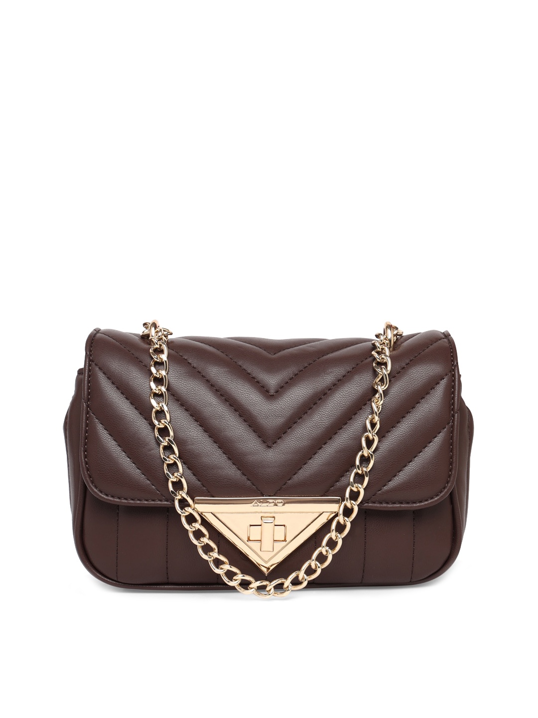 

ALDO Structured Sling Bag With Quilted, Brown