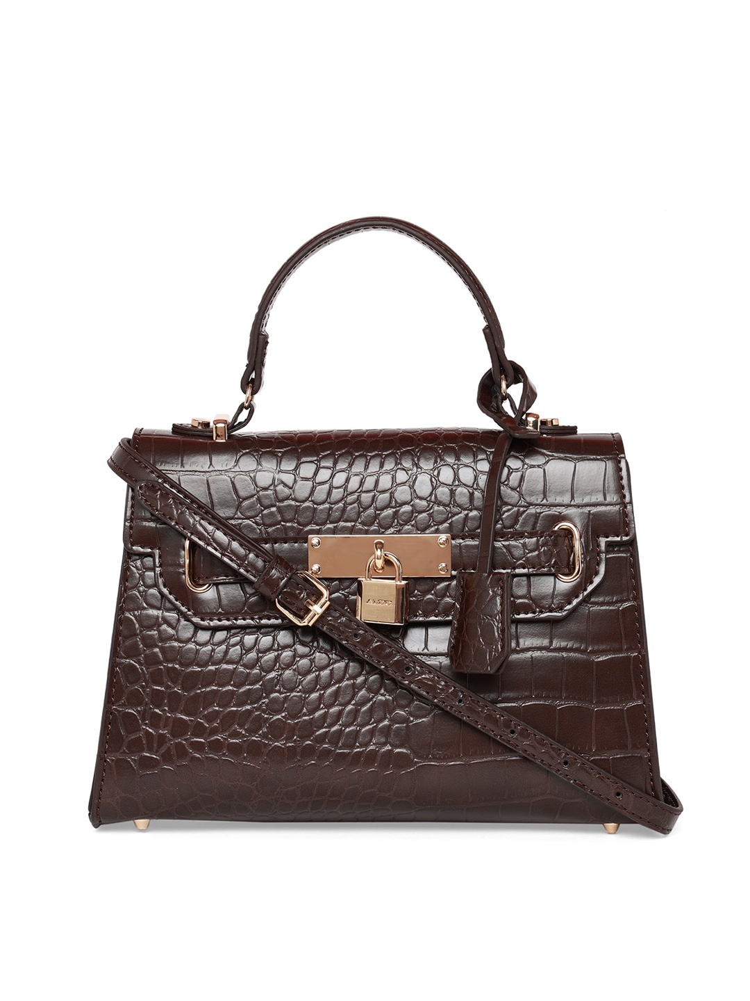 

ALDO Textured Structured Satchel Bag, Brown