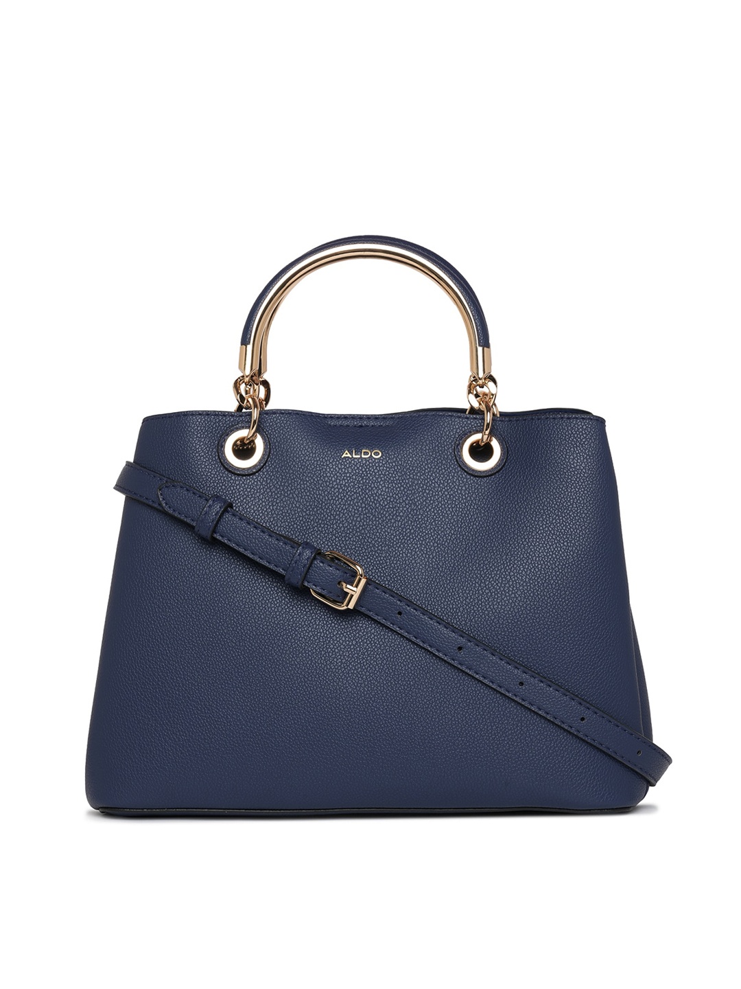 

ALDO Textured Structured Handheld Bag, Navy blue