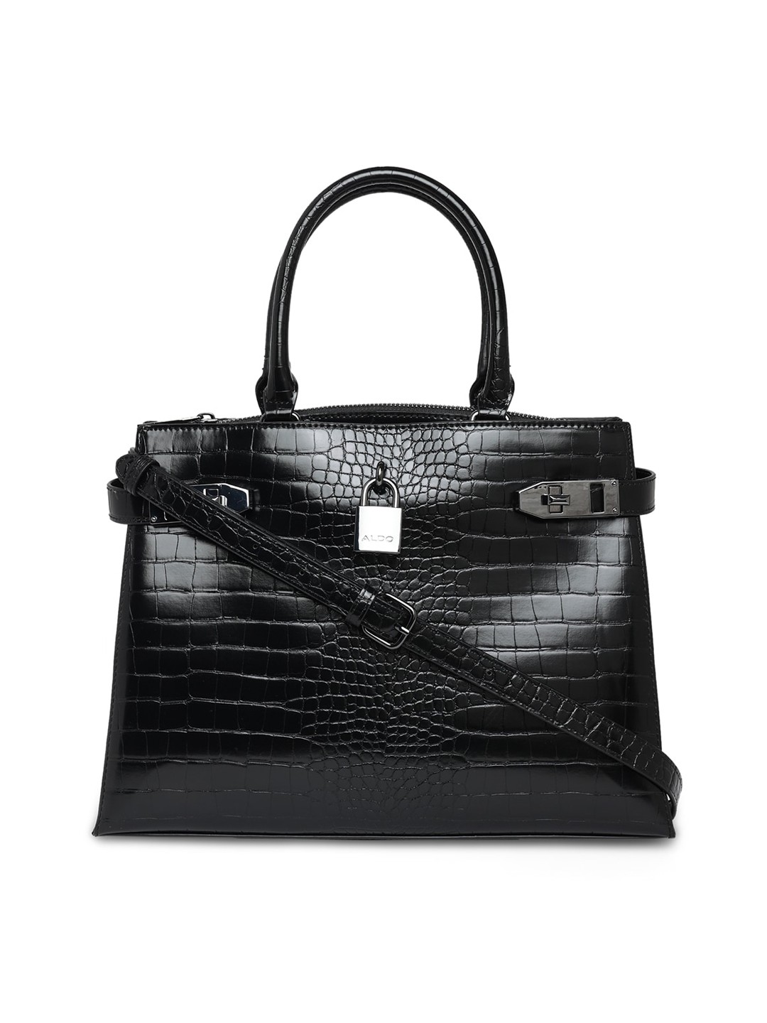 

ALDO Textured Structured Handheld Bag, Black