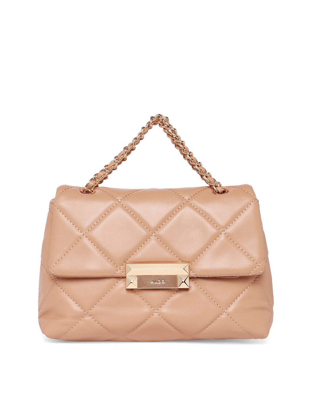 

ALDO Textured Quilted Structured Handheld Bag, Beige