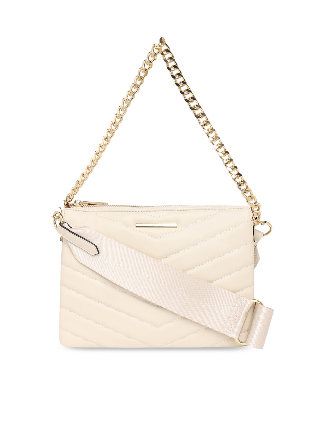 

ALDO Structured Sling Bag with Quilted, White