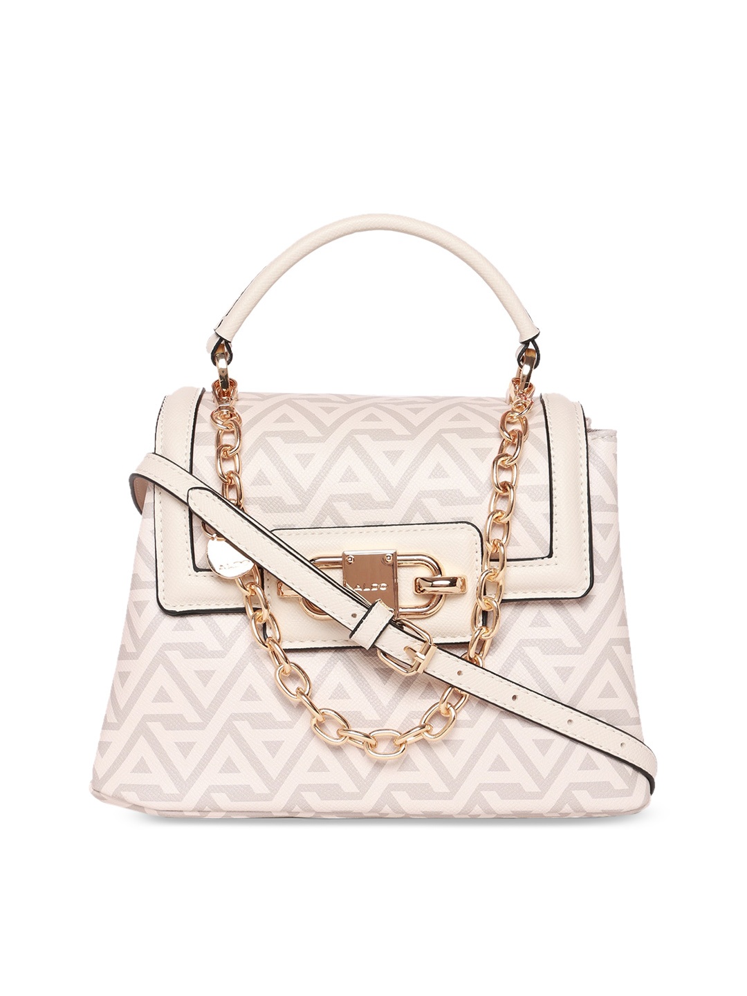 

ALDO Geometric Printed Structured Handheld Bag, Grey