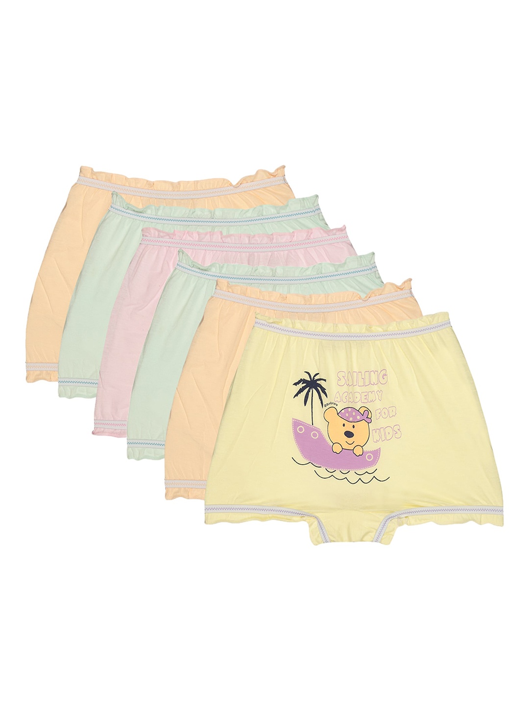 DYCA Kids Pack Of 6 Assorted Printed Cotton Boxer Style Briefs DIA705-PK002_P6