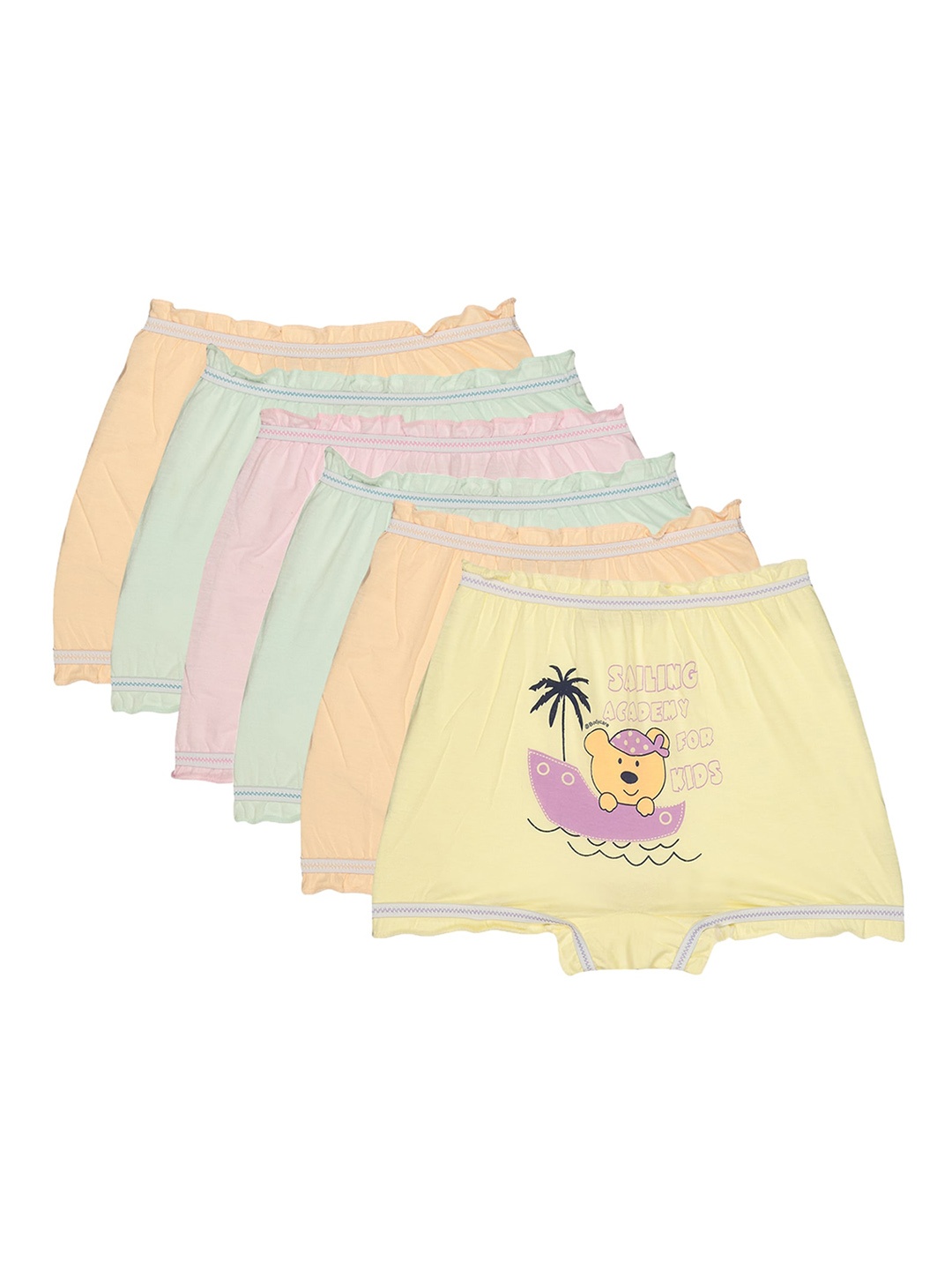 

DYCA Kids Pack Of 6 Assorted Printed Cotton Boxer Style Briefs DIA705-PK008_P6