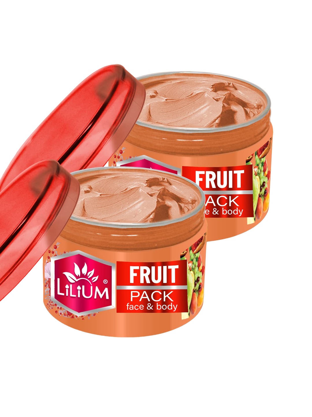 

Lilium Pack Of 2 Perfect Blend Of Fruit Face Pack, 250gm, Red