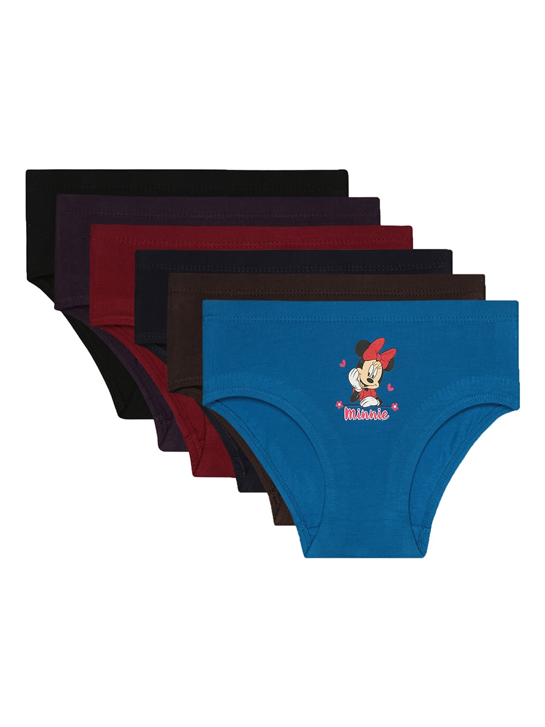 Bodycare Kids Girls Pack Of 6 Assorted Cotton Basic Briefs